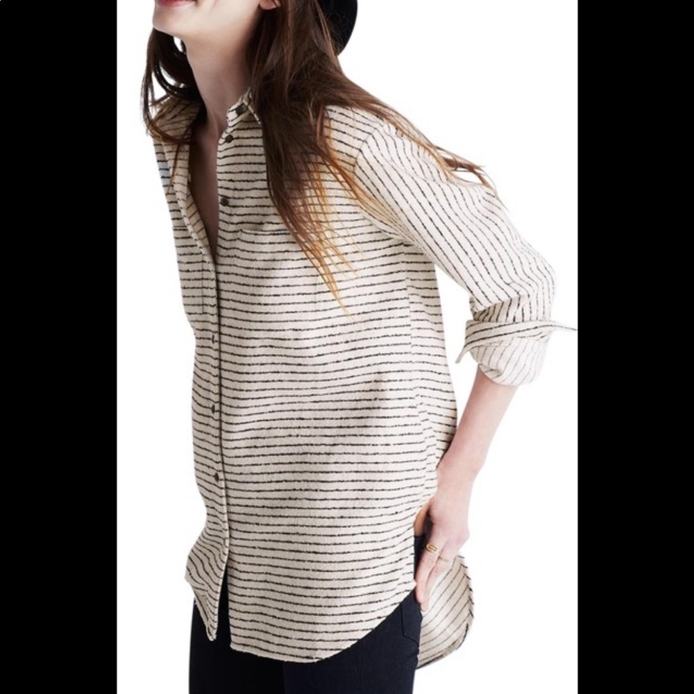Madewell flannel oversized ex-boyfriend shirt